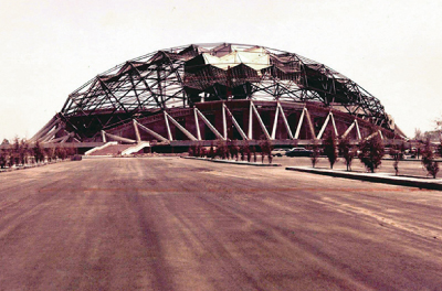 Construcci�n del Palacio de los Deportes