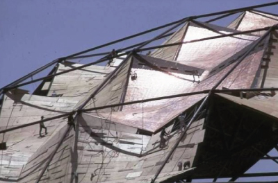 Construcci�n del Palacio de los Deportes
